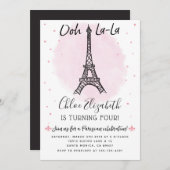 Uitnodiging van de Eiffeltoren van Parijs voor om (Voorkant / Achterkant)