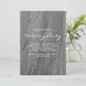 Uitnodiging van de Elegant Granite Holiday Party (Staand voorkant)