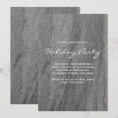 Uitnodiging van de Elegant Granite Holiday Party (Voorkant / Achterkant)