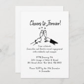 Uitnodiging van de Engagement Party (Voorkant / Achterkant)