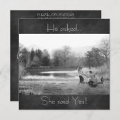 Uitnodiging van de Engagement Party (Voorkant / Achterkant)