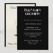 Uitnodiging van de Eve Party van Champagne Glasses (Voorkant / Achterkant)