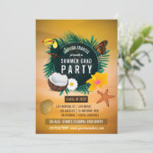 Uitnodiging van de exotische tropische proefvaarde (Staand voorkant)