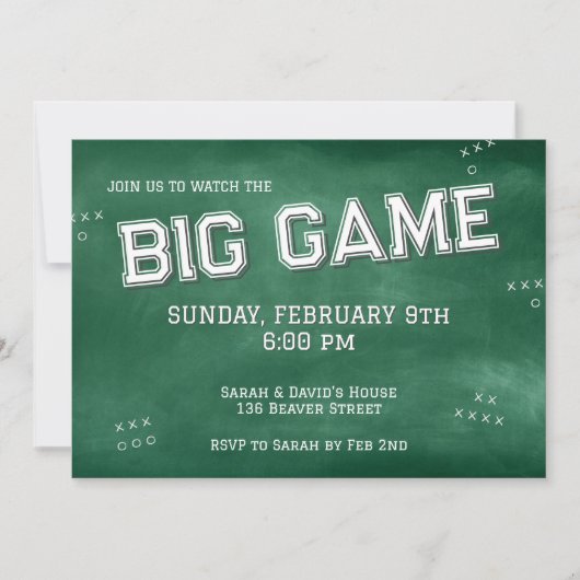 Uitnodiging van de football (Voorkant)