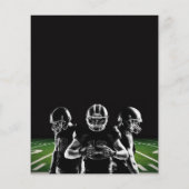 Uitnodiging van de football flyer (Achterkant)