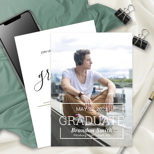 Uitnodiging van de Fotopartij van de afstuderen Hi