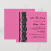 uitnodiging van de Franse kant van de Birthday (fu (Voorkant / Achterkant)