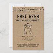 Uitnodiging van de Free Beer Funny Engagement Part (Voorkant)
