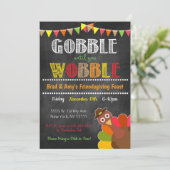 Uitnodiging van de Friendsgiving Party (Staand voorkant)