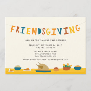 Uitnodiging van de Friendsgiving Party