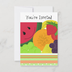Uitnodiging van de Fun Fruit Party