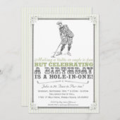 uitnodiging van de Golfpartij - Man (Voorkant / Achterkant)