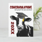 Uitnodiging van de graduatiepartij - Funny Cow in  (Staand voorkant)
