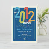 Uitnodiging van de Graduation Fun Party 2012 (Staand voorkant)