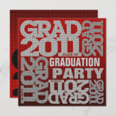 Uitnodiging van de Graduation Party 2011 Red 1 (Voorkant / Achterkant)