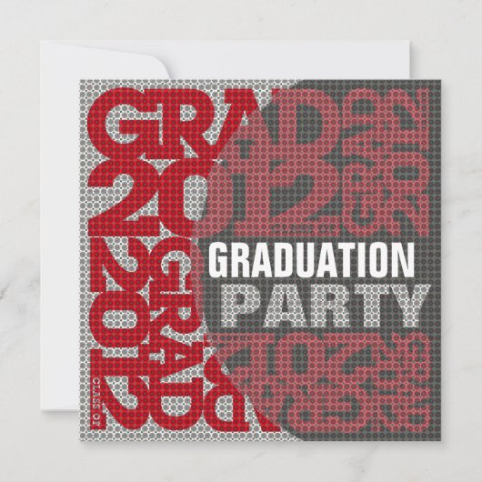Uitnodiging van de Graduation Party 2012 Red 4 (Voorkant)