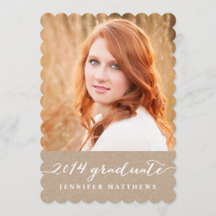 Uitnodiging van de Graduation Party Kraft Paper