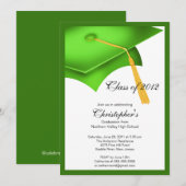 Uitnodiging van de Groene Afstudeerder Pet Graduat (Voorkant / Achterkant)