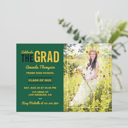 Uitnodiging van de Groene en Gouden Partij (Staand voorkant)