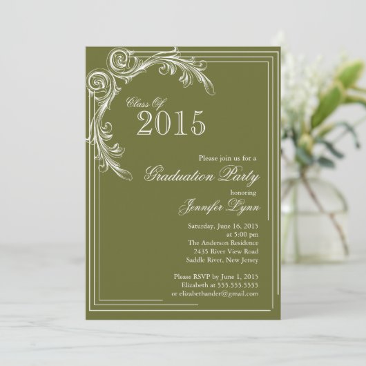 Uitnodiging van de  Groene GraduPartij (Staand voorkant)