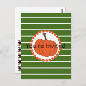 Uitnodiging van de Groene Partij Halloween (Voorkant / Achterkant)