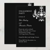 Uitnodiging van de Grote Ballroom Engagement Party (Voorkant / Achterkant)