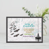  uitnodiging van de Halloween-partij (Staand voorkant)