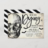 uitnodiging van de Halloween-partij (Voorkant / Achterkant)