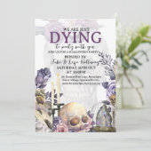  uitnodiging van de Halloween-partij (Staand voorkant)