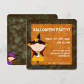 Uitnodiging van de Halloween-partij van het Kind v (Voorkant / Achterkant)