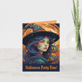 Uitnodiging van de Halloween Witch Party