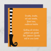 Uitnodiging van de Halloween Witch Party (Voorkant / Achterkant)