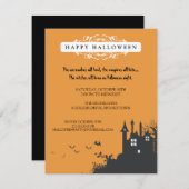 Uitnodiging van de Hauning House Halloween Party (Voorkant / Achterkant)