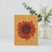 Uitnodiging van de herfst - Oranje zonnebloem (Staand voorkant)