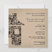 Uitnodiging van de House Home Housewarming Moving (Achterkant)