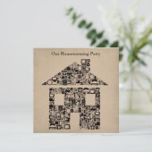 Uitnodiging van de House Home Housewarming Moving (Staand voorkant)