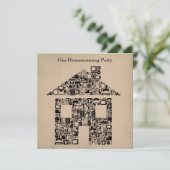 Uitnodiging van de House Home Housewarming Moving  (Staand voorkant)