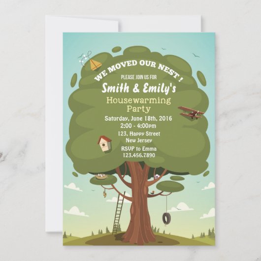 Uitnodiging van de House Warming Party (Voorkant)