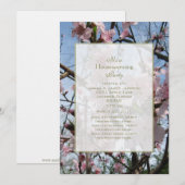 Uitnodiging van de Indische Peach Blossom Party (Voorkant / Achterkant)