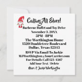 Uitnodiging van de Kerstman Workshop (Achterkant)