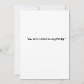 Uitnodiging van de kinderpartij (Achterkant)