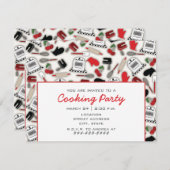 Uitnodiging van de kookpartij -  Glamor Kitchen (Voorkant / Achterkant)