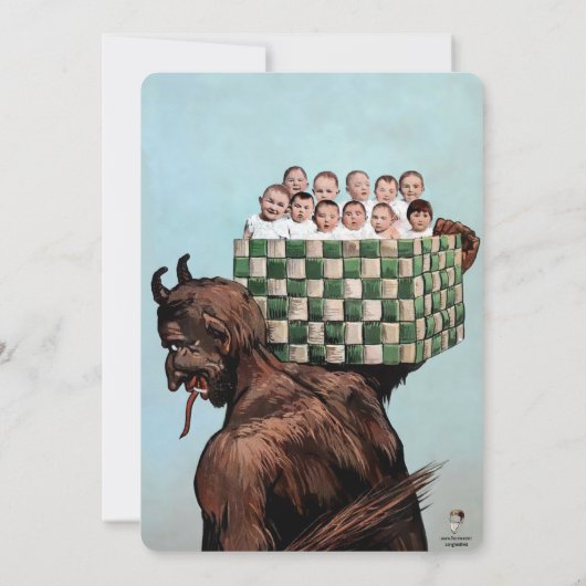  uitnodiging van de  Krampus-partij (Achterkant)