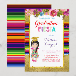 uitnodiging van de Mexicaanse Graduation Party Fie