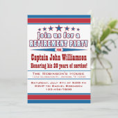 Uitnodiging van de militaire aftredingspartij (Staand voorkant)