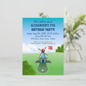 Uitnodiging van de Mini Golf-partij (Staand voorkant)