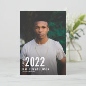 Uitnodiging van de minimalistische jaarlijkse foto (Staand voorkant)