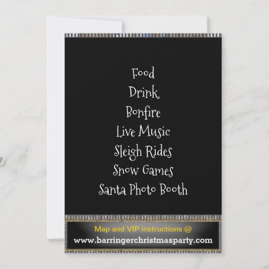 Uitnodiging van de muziekpartij Piano (Achterkant)