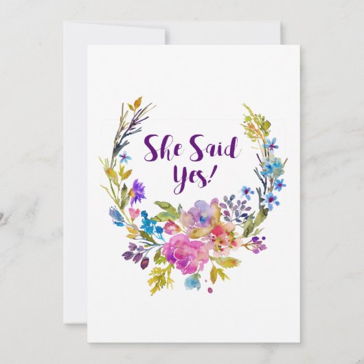 Uitnodiging van de Paarse Garden-partij Plum (Achterkant)