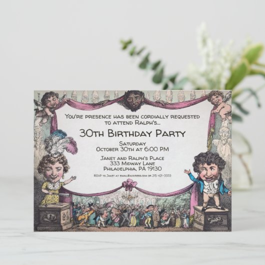 uitnodiging van de partij (Staand voorkant)